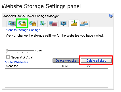 Global Storage Settings