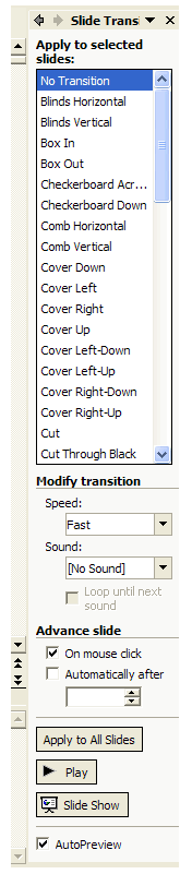 Power Point 03 transistions