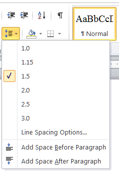Word 2007 Spacing
