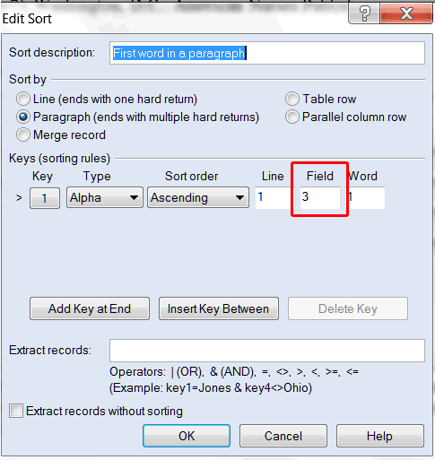 Sort by